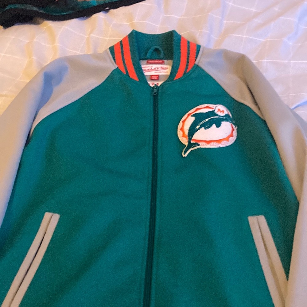 COPY - Miami Dolphins Throwback Mitchell and Ness jacket